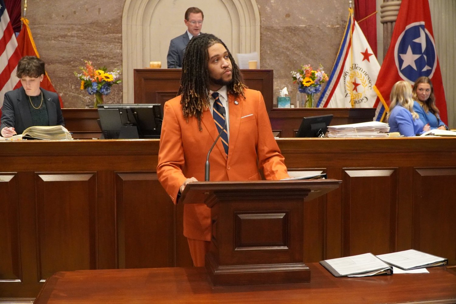 Rep. Torrey C. Harris with supporters